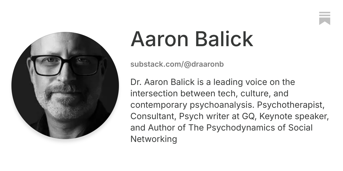 Aaron Balick | Substack