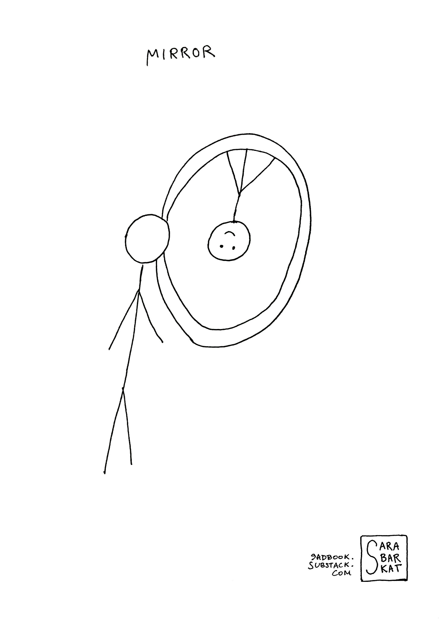 funny cute stick figure mirror comic
