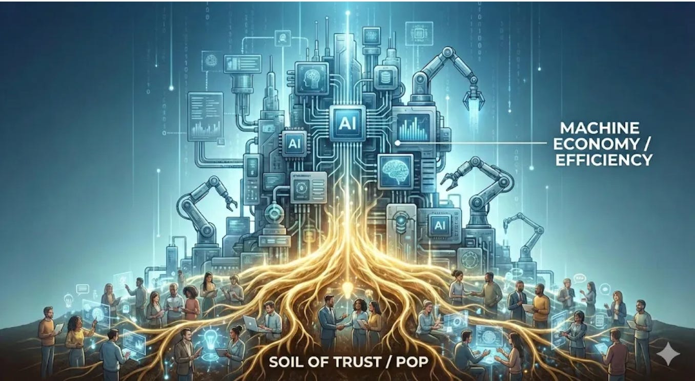 Production can be automated. Legitimacy cannot. Production can be automated. Legitimacy cannot.