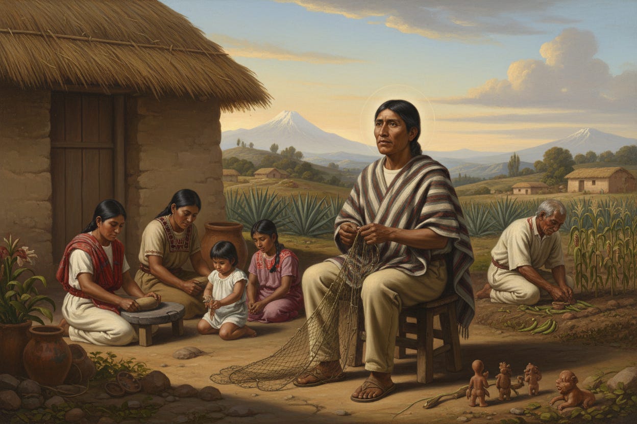 Saint Juan Diego lived a quiet, humble life among the Chichimeca people in what is now central Mexico. Born as Cuauhtlatoatzin