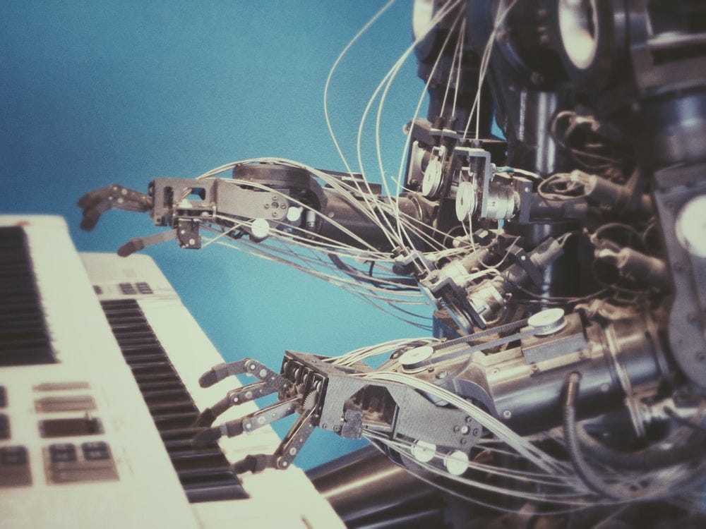 robot playing piano robot playing piano