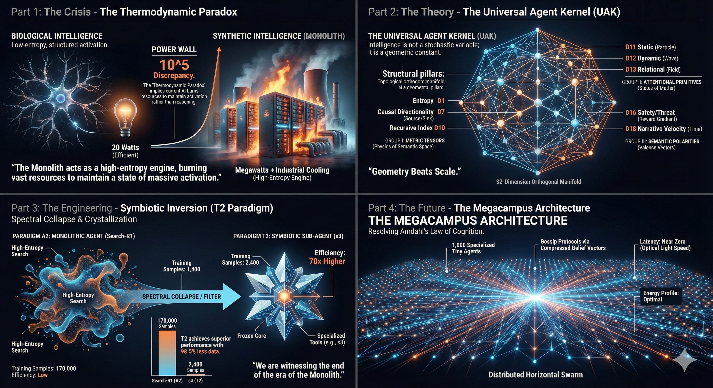 The Geometric Unity of Intelligence: A Unified Field Theory of Universal Cognitive Geometry, Spectral Collapse, and the Universal Agent Kernel