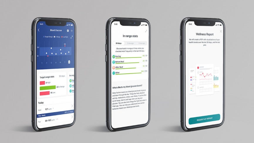 Fitbit glucose in app