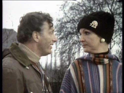 Margo in a very glamorous beanie hat gives Jerry the death glare Margo in a very glamorous beanie hat gives Jerry the death glare