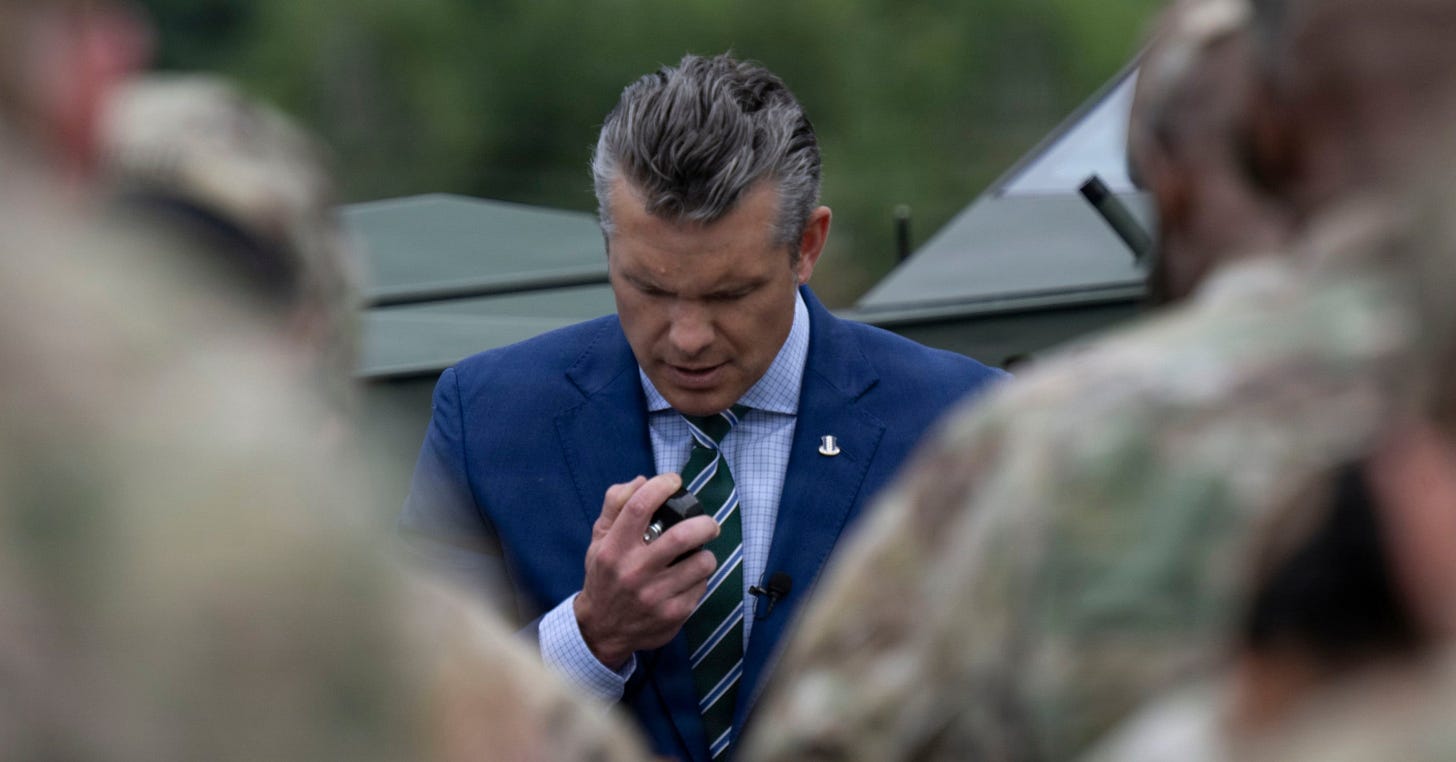 Hegseth prays for 'overwhelming violence' during Pentagon Christian service