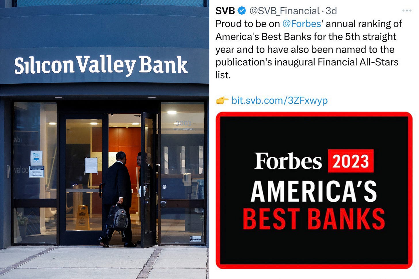 Forbes touted SVB on 2023 Best Banks list last month