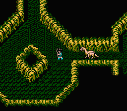 Dragon Buster II: Yami no Fūin (NES) screenshot: A dinosaur-like guy is after me