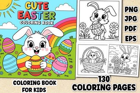 Easter coloring for kids