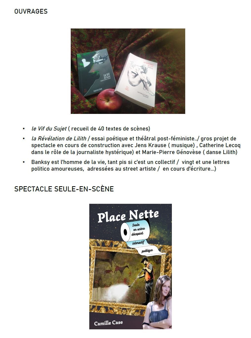 BIO Camille Case PLACE NETTE et PRISE de SENS 2