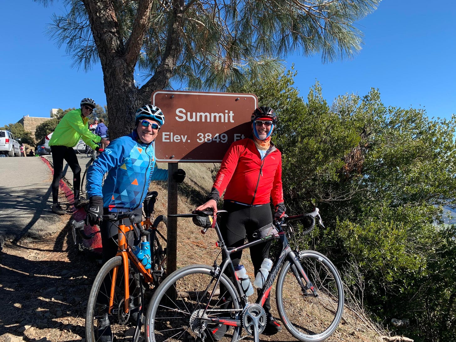 arod and friend at the summit of Mount Diablo on new Year’s Day 2022. photo by a kindly stranger