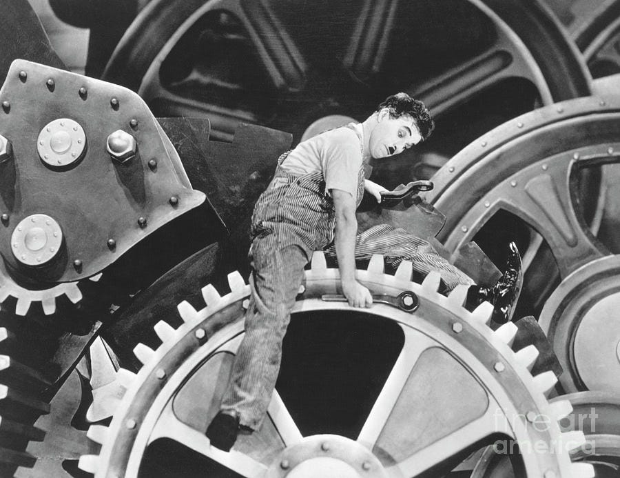 Charlie Chaplin In Modern Times, 1936 Photograph by Bettmann | Fine Art ...