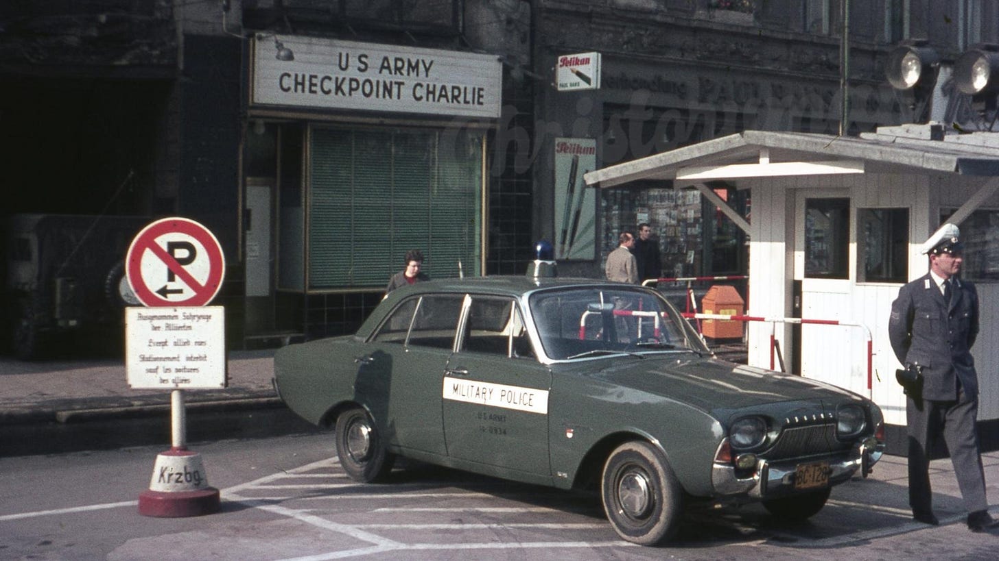 US ARMY CHECKPOINT CHARLIE, West Berlin 1972 US ARMY CHECKPOINT CHARLIE, West Berlin 1972