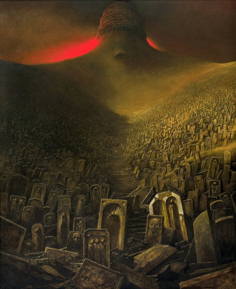Zdzisław Beksiński on Twitter: "Bez tytułu / Untitled - 1972, 124 x 100 cm  (MHS) Courtesy of Agra-Art #beksinski #zdzislawbeksinski #artist #art  #modernart #surrealism #70s… https://t.co/eYvTl8iaMR"