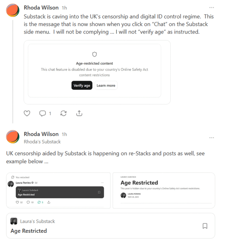 Substack Uk Login Substack Capitulates To UK's Online Safety Act, Forces Users To Provide ...