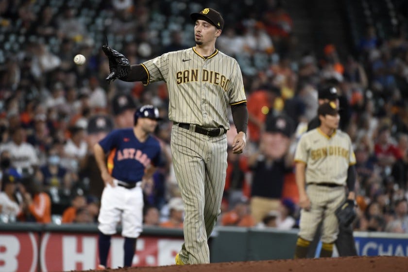 Padres drop finale to Astros as Blake Snell shelled again - The San Diego  Union-Tribune