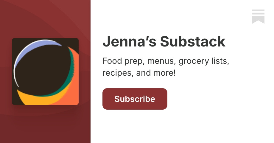 Weekly Food Prep 1/18 - Jenna’s Substack