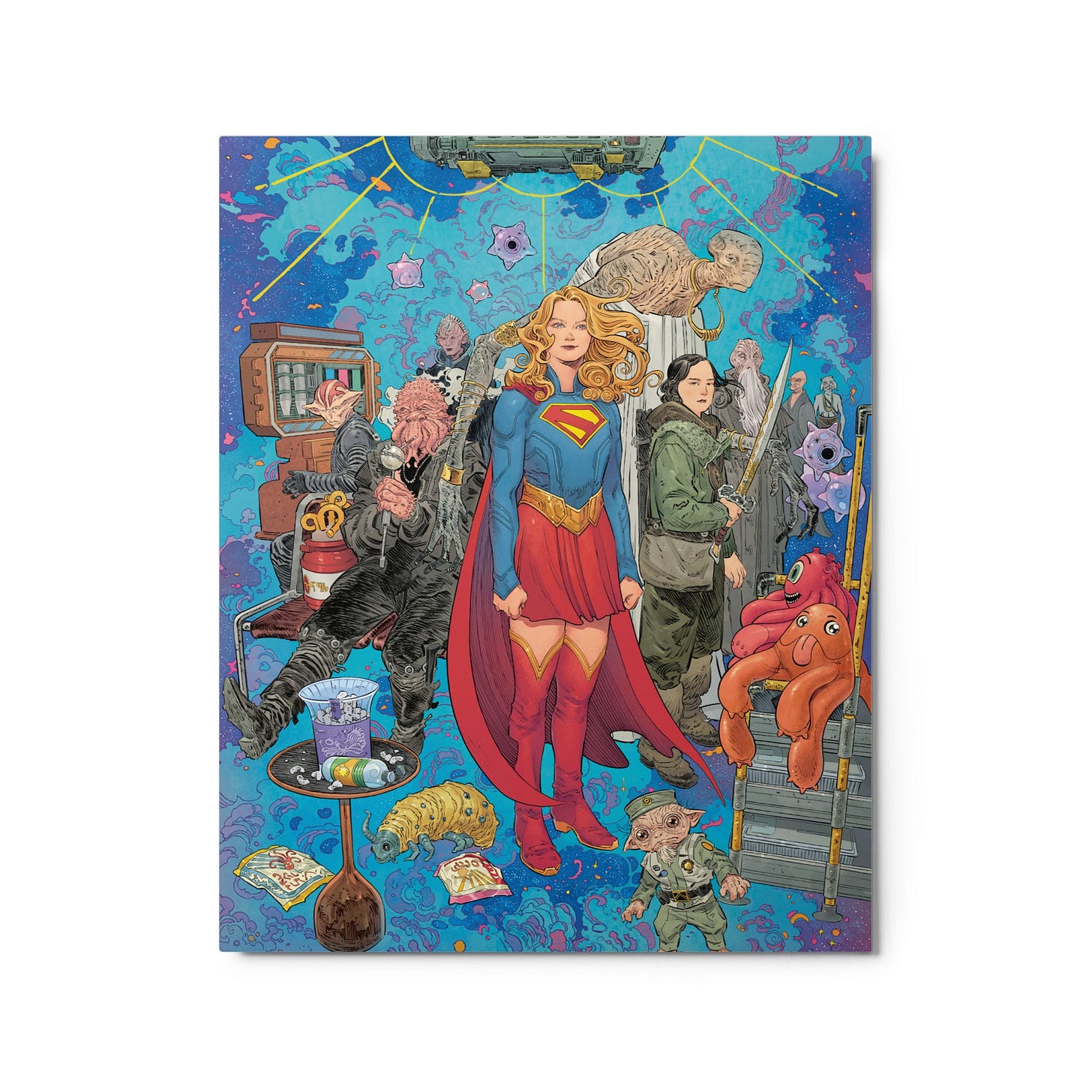SUPERGIRL (2026 Movie) Metal Print Across the Galaxy was pulled from the DC Comics Shop. (image: DC Comics)