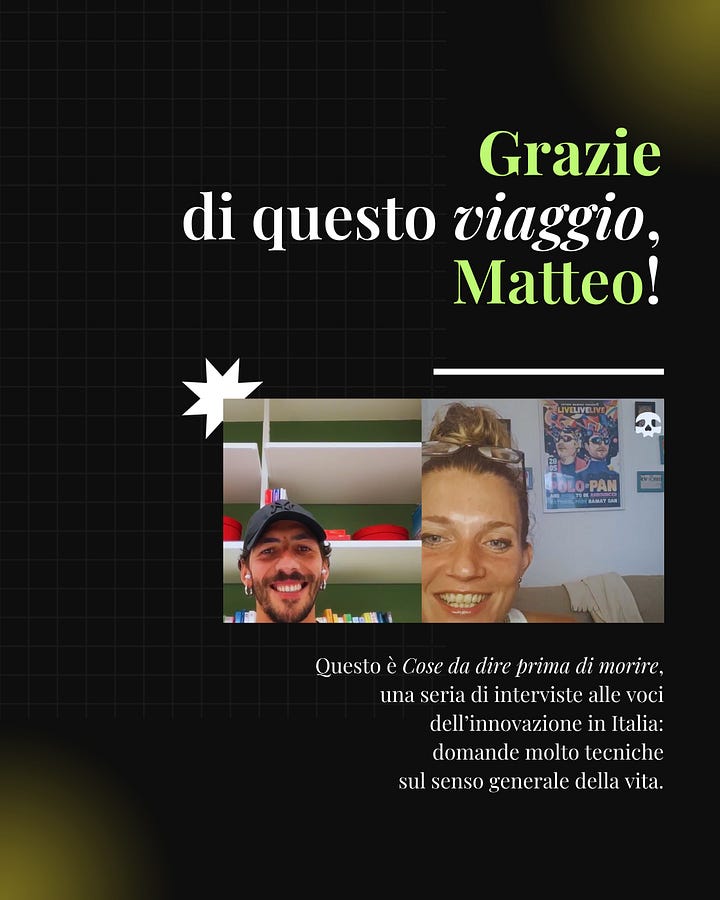 5 Cose che non sapevo di Matteo Marchesano e che ho scoperto intervistandolo.