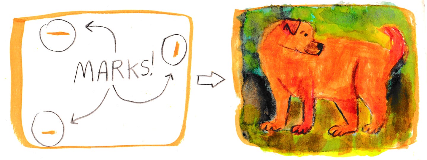 orange dog illustration by beth spencer