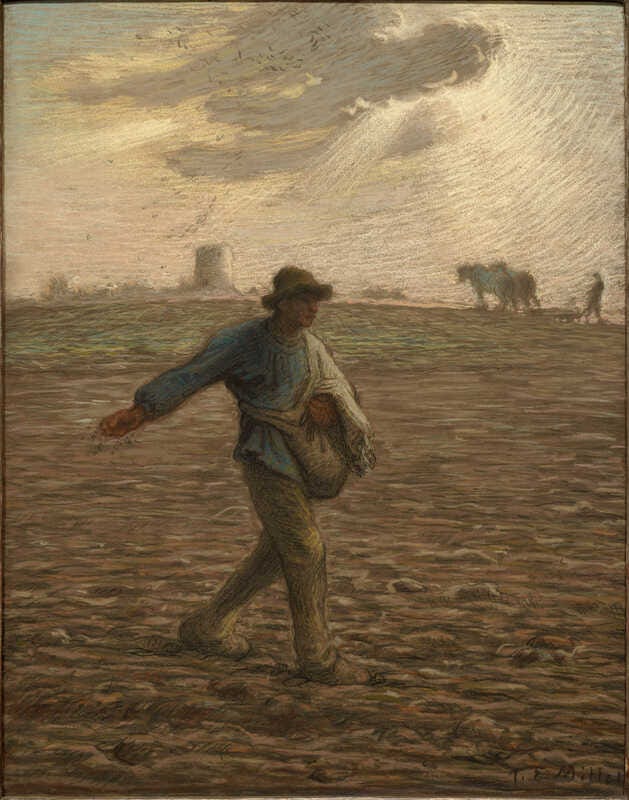 Jean-François Millet | The Sower (c. 1865) | Artsy