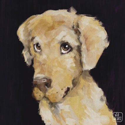 Dog portrait oil paintings