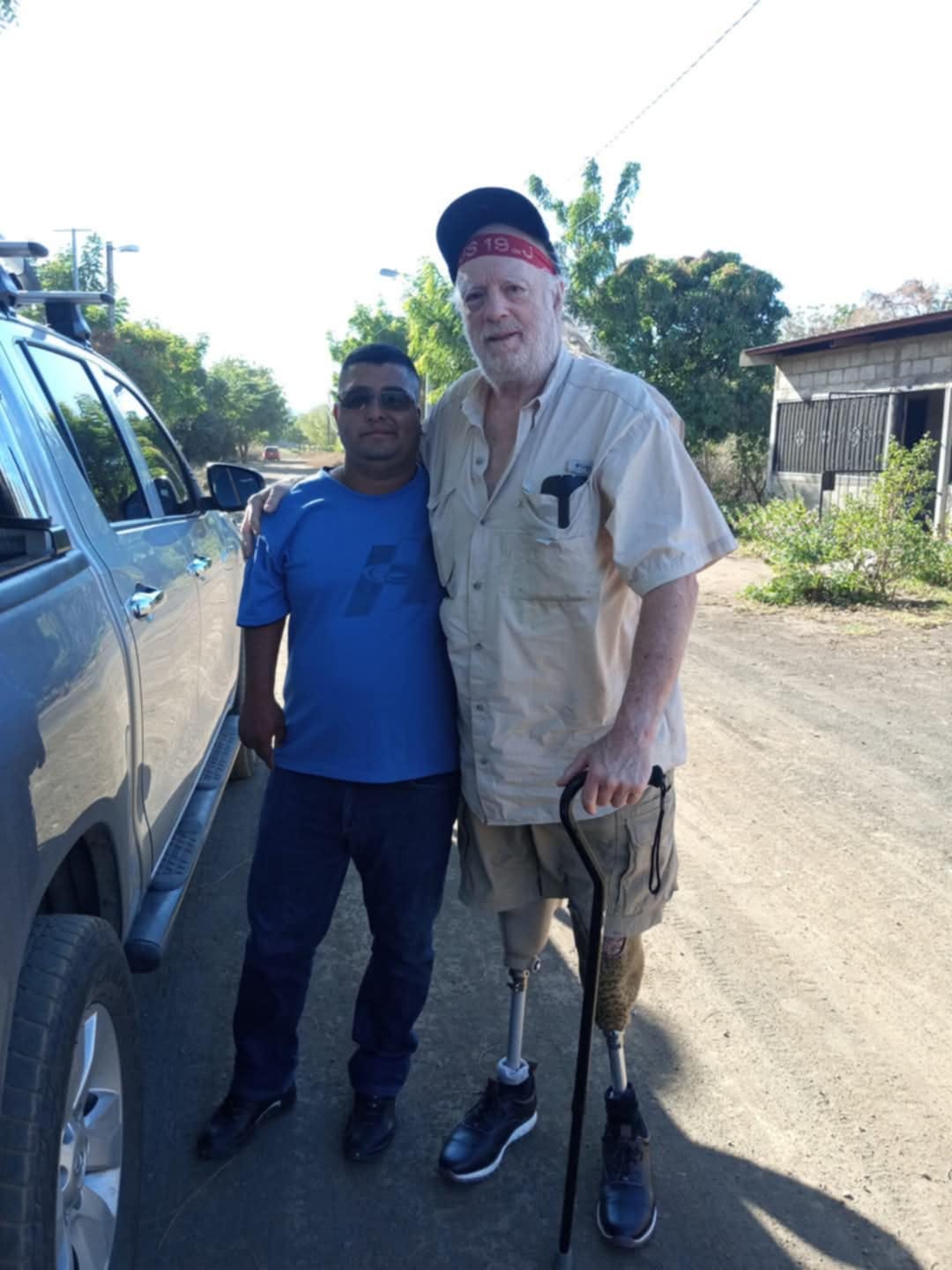 Erick (left) and the author (right) pose together for a photo. Photo: S. Brian Willson.