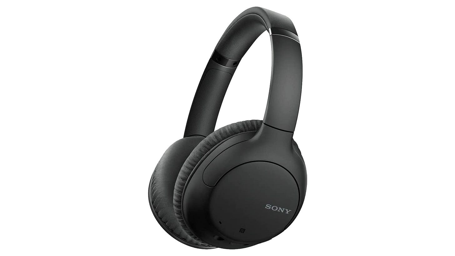 Sony Wireless headphones on a white background