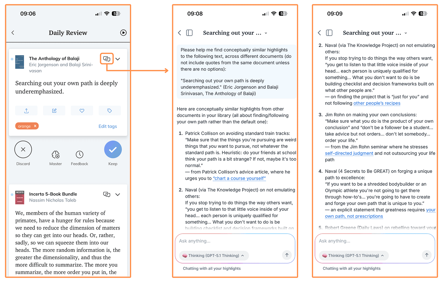 Finding Conceptually Similar Highlights