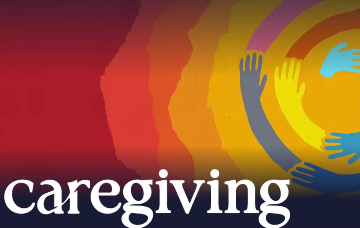a logo for Caregiving documentary