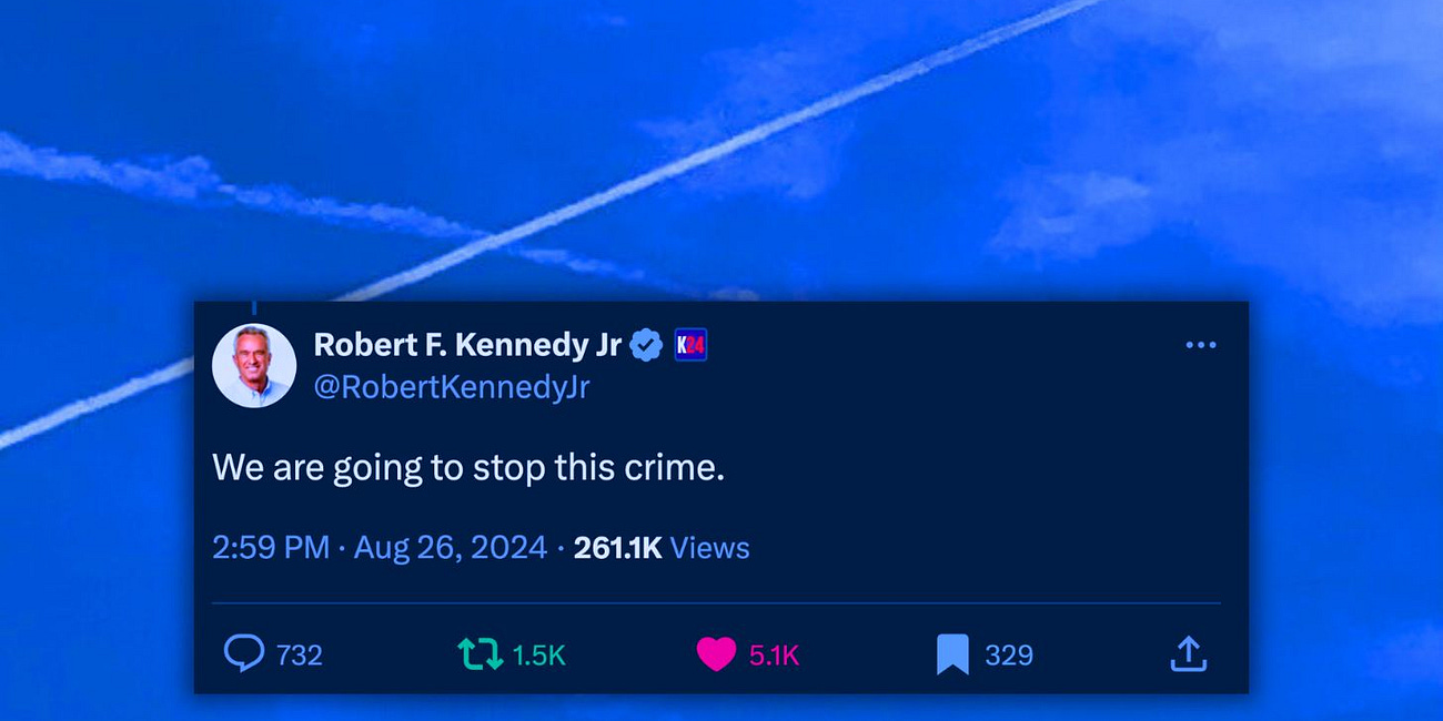 RFK Jr. Vows to End Chemtrails: 'We Are Going to Stop This Crime'