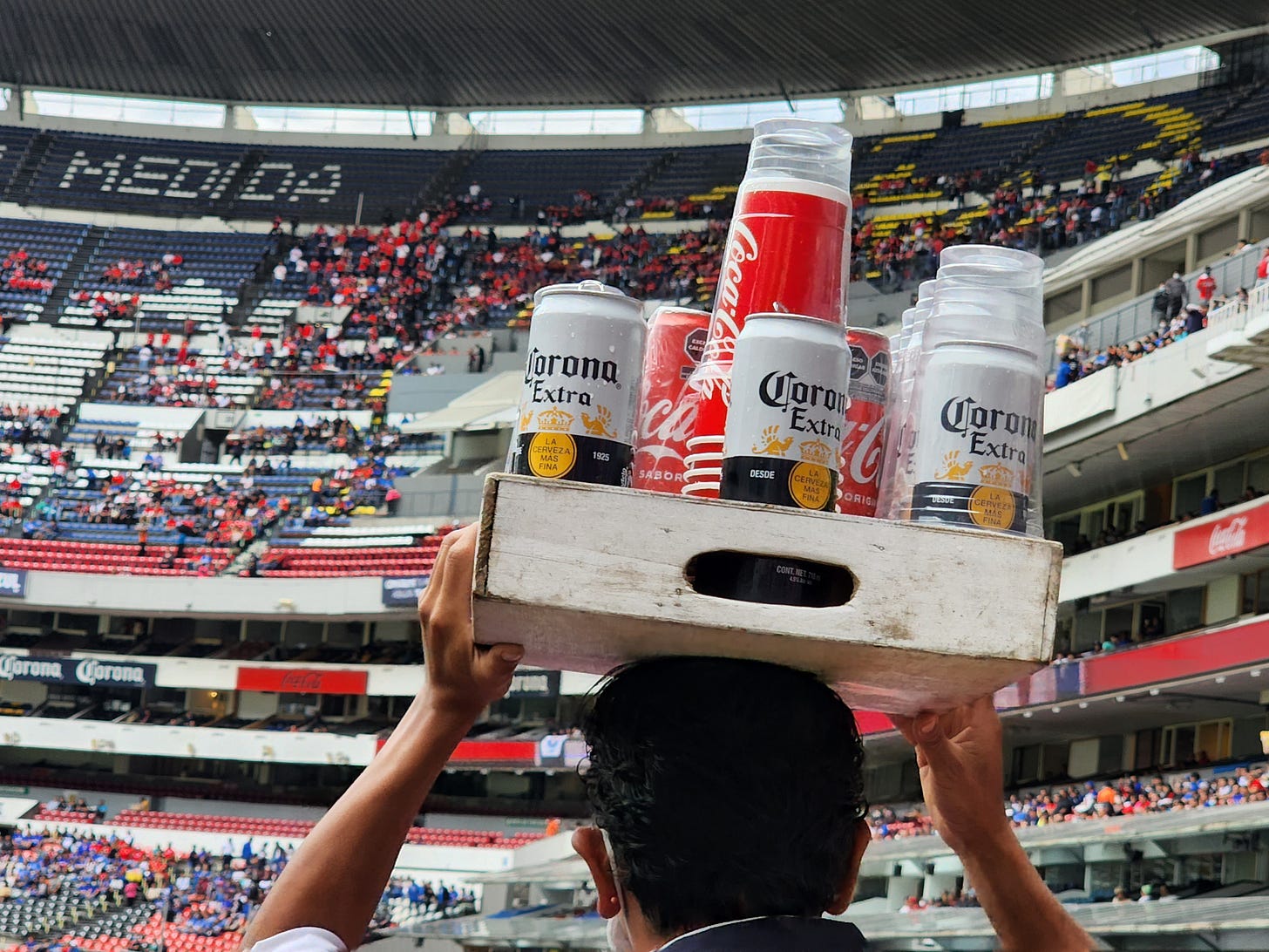 Drinks for sale, Estadio Azteca, 2022