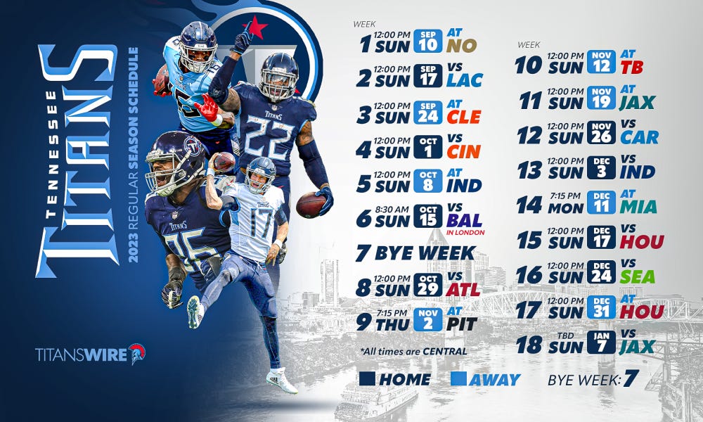 Titans calendario 2023 Titans calendario 2023