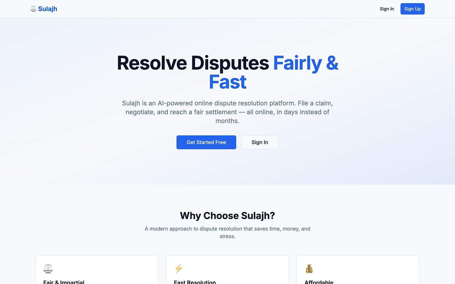 Sulajh — online dispute resolution platform