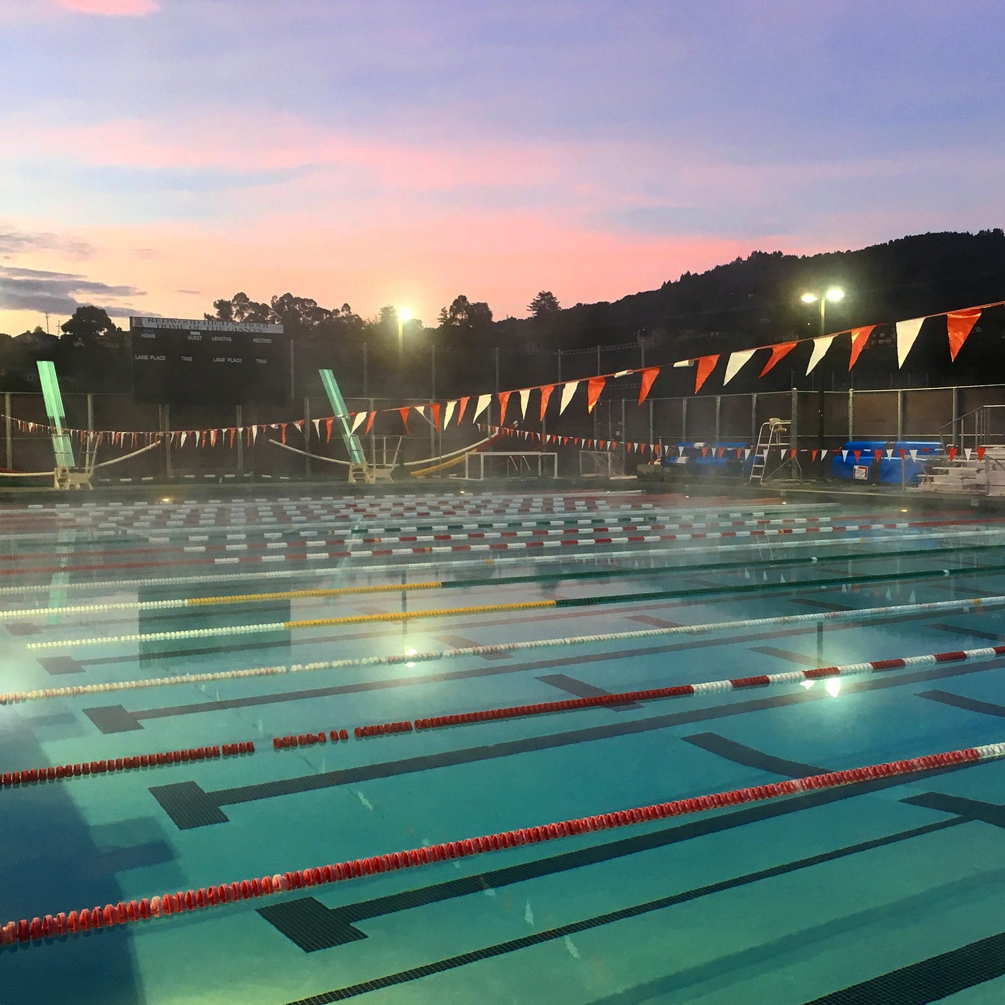 Early morning pool session for swimmers Pacific Open Water Swim Co.