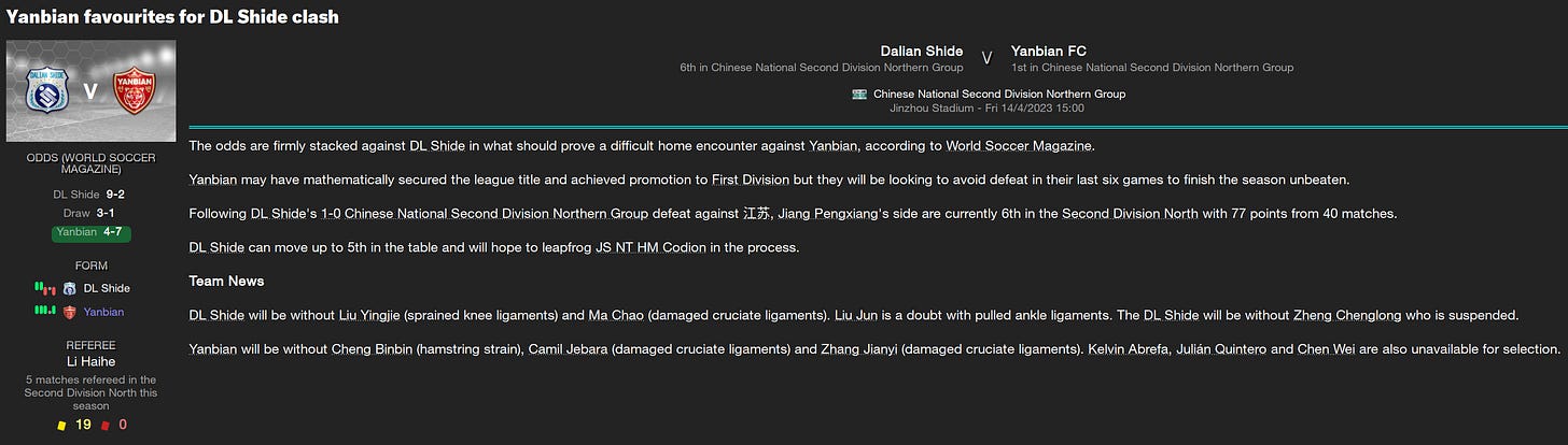 Football Manager 2023 Match Preview