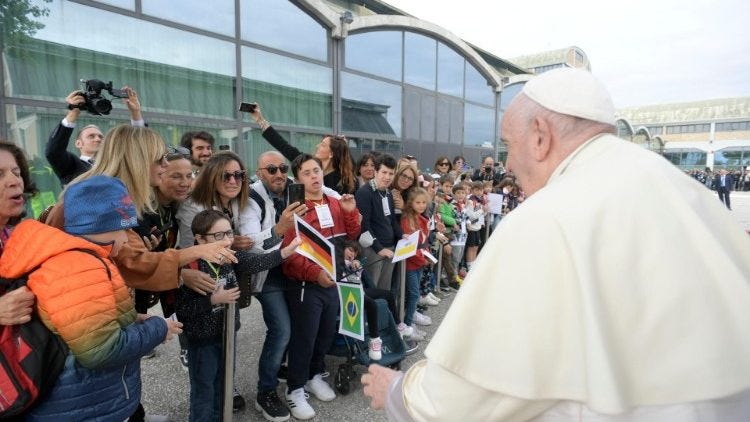 Pope Francis arrives in Assisi for the Economy of Francesco event Pope Francis arrives in Assisi for the Economy of Francesco event