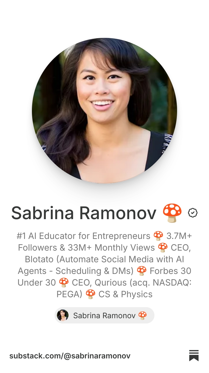 Sabrina Ramonov 🍄 | Substack