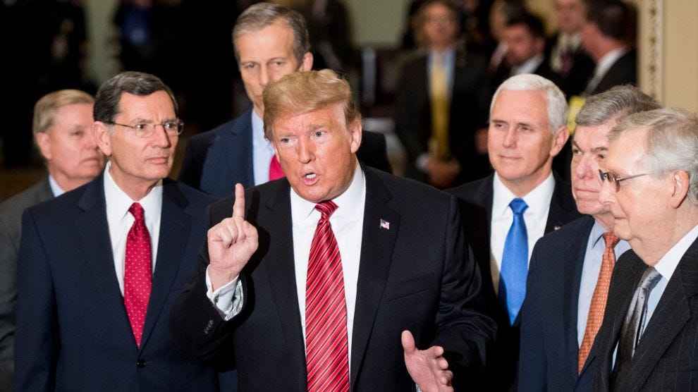 Trump with Senate Republicans Trump with Senate Republicans