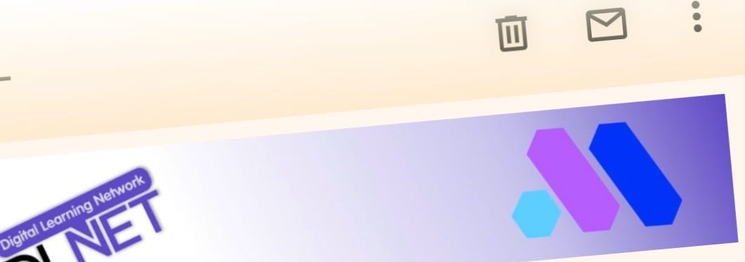 Screenshot of an example email from the Digital Learning Network
