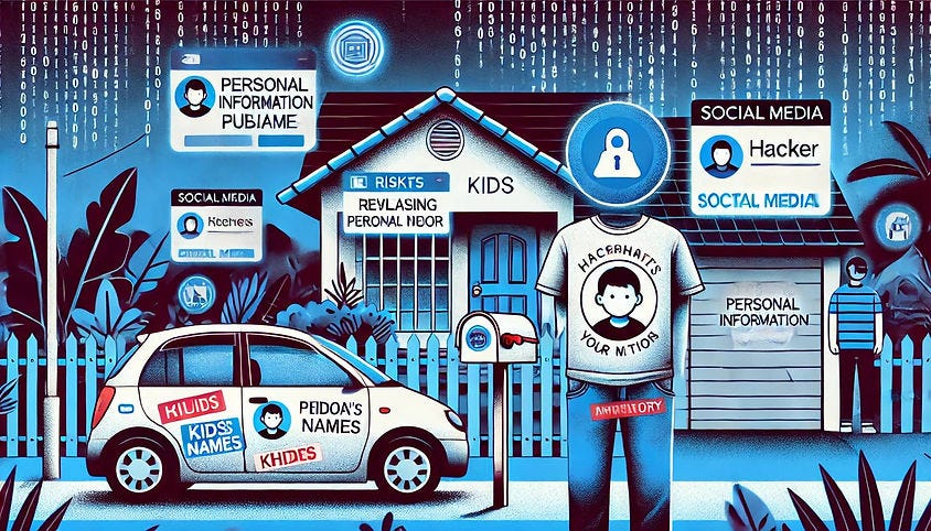 Ai image of displayed personal information in peoples lives