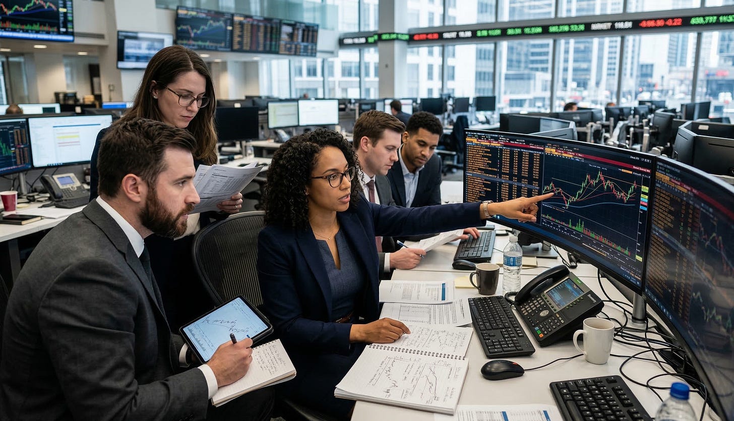 equipo de analistas financieros buscando ideas de inversión equipo de analistas financieros buscando ideas de inversión