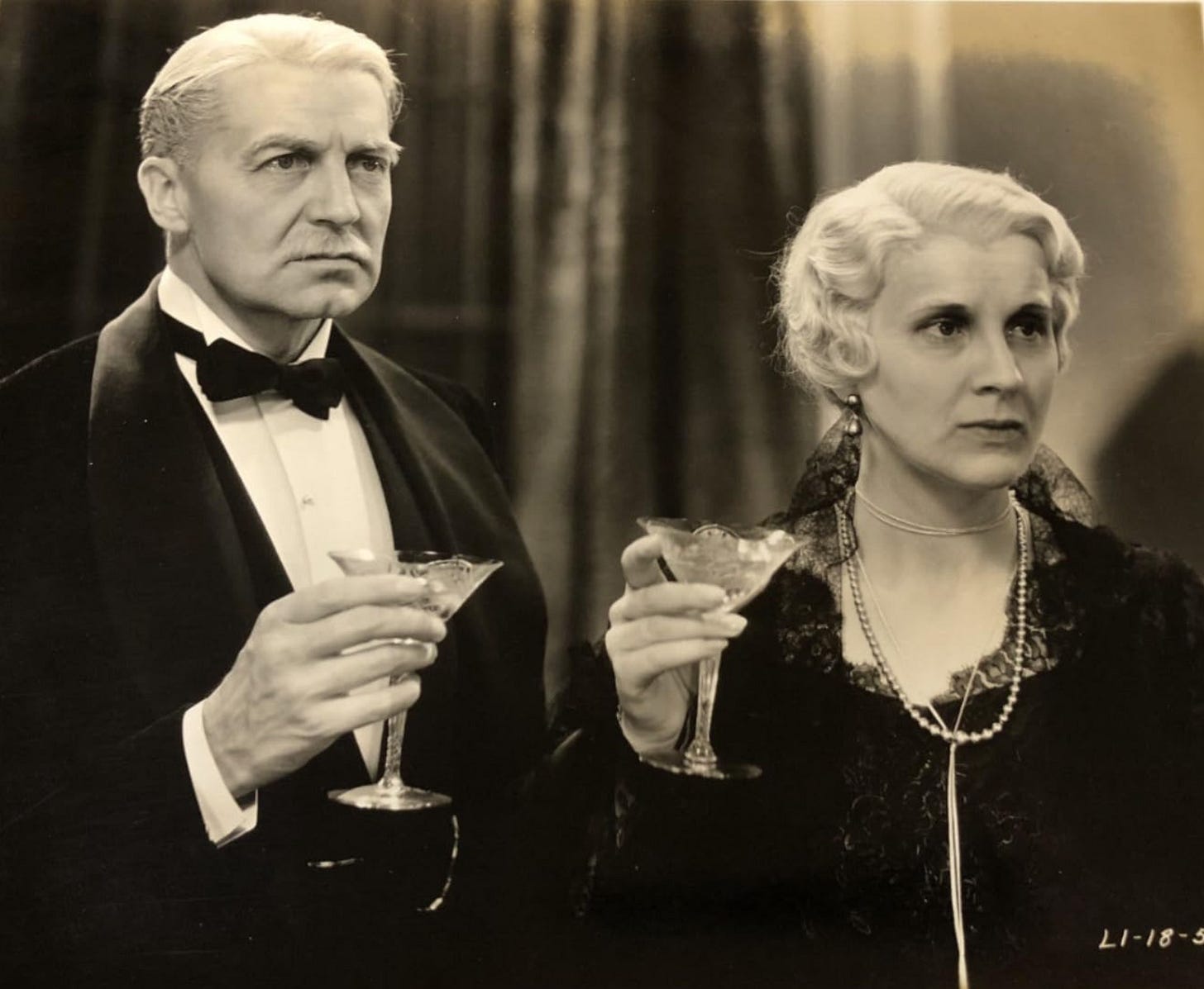 Clive Brook and Diana Wynyard in a scene from Cavalcade