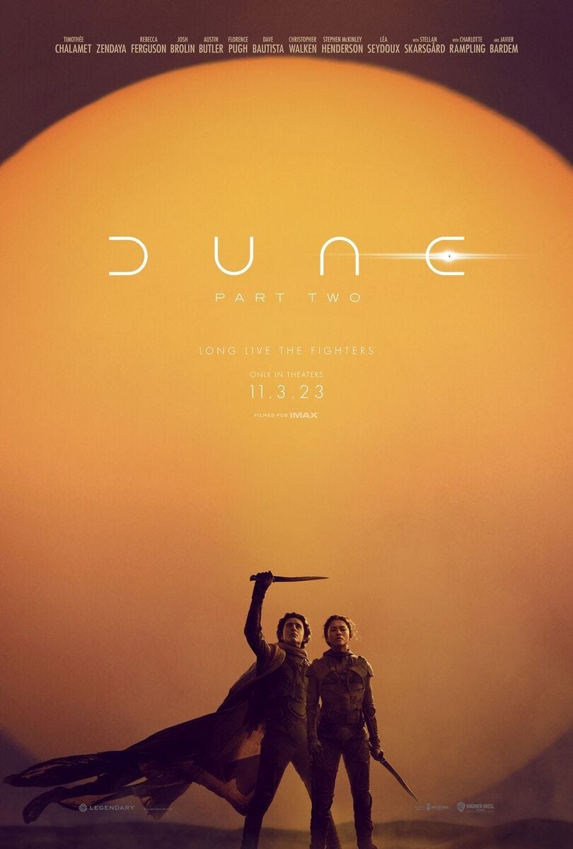 Dune Part Two 2 - original DS movie poster 27x40 D/S Advance - 2023 Chalamet
