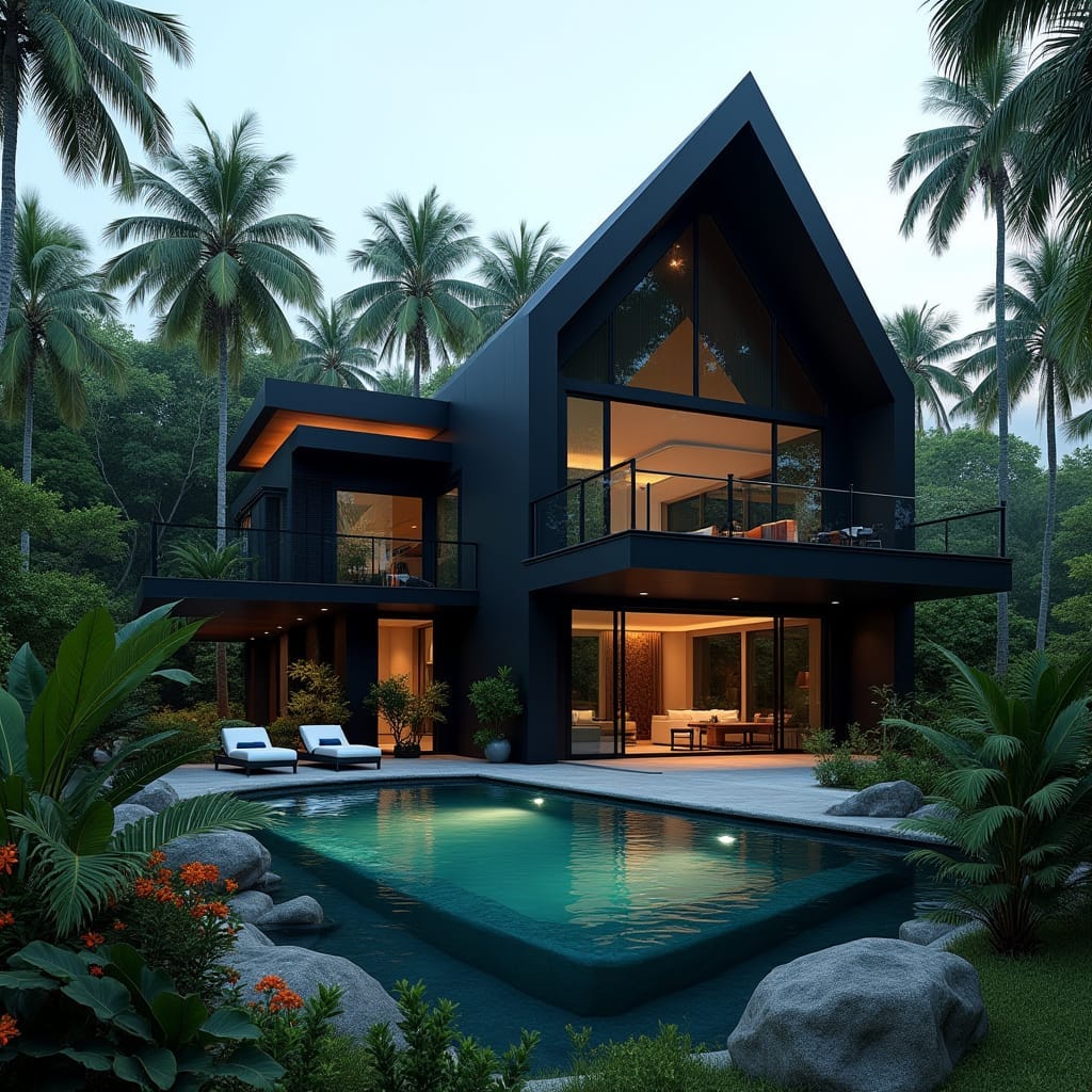 Tropical Courtyard House