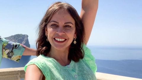 The journalist Mónica Domínez, in «Viajeros Cuatro» The journalist Mónica Domínez, in «Viajeros Cuatro»