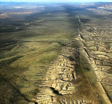 Slip-Strike Faults: San Andreas Fault California, strike-slip diagram, Piqiang Fault China