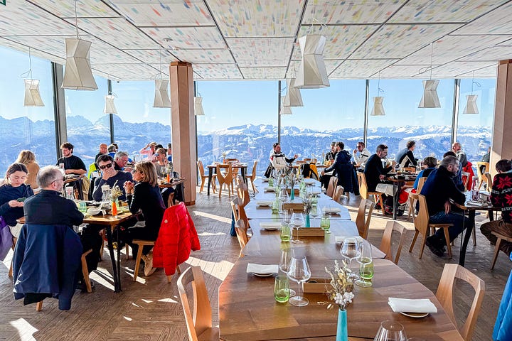 AlpINN overlooks the Alps with panoramic views.