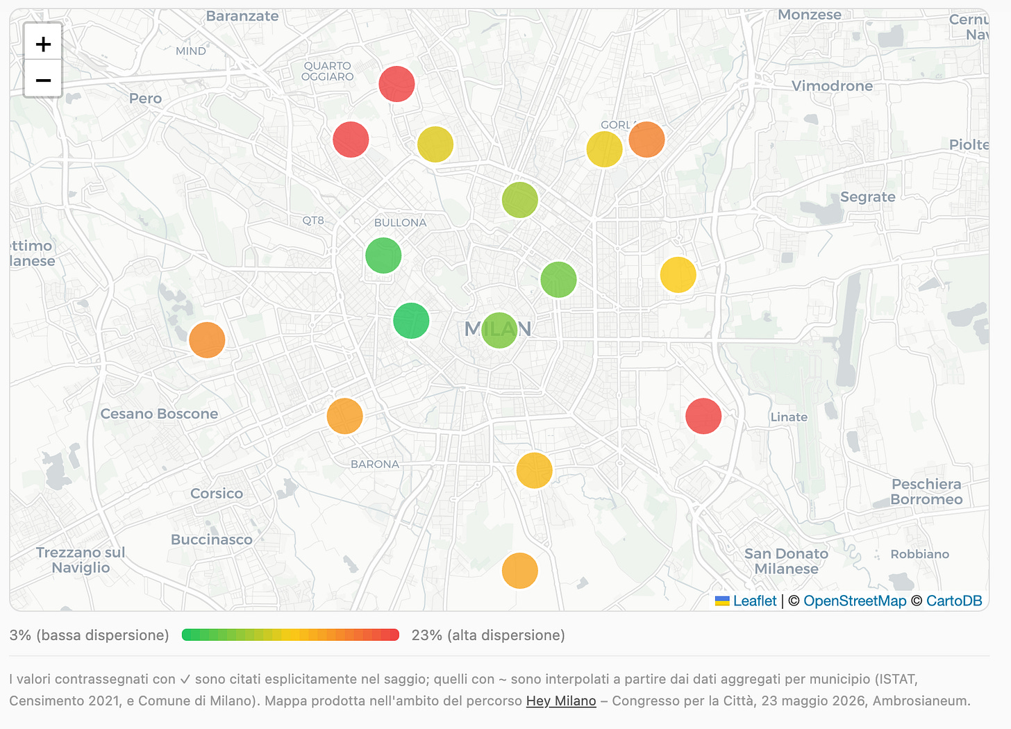 Mappa dei divari educativi a Milano Mappa dei divari educativi a Milano