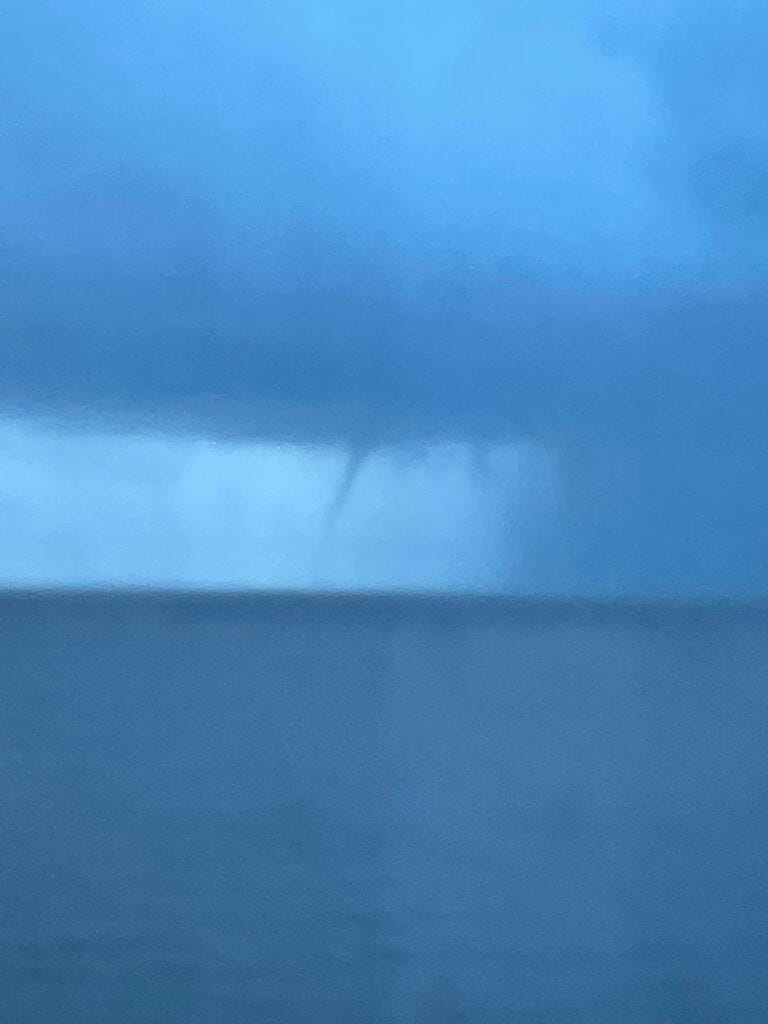 waterspout forming during hurricane season waterspout forming during hurricane season