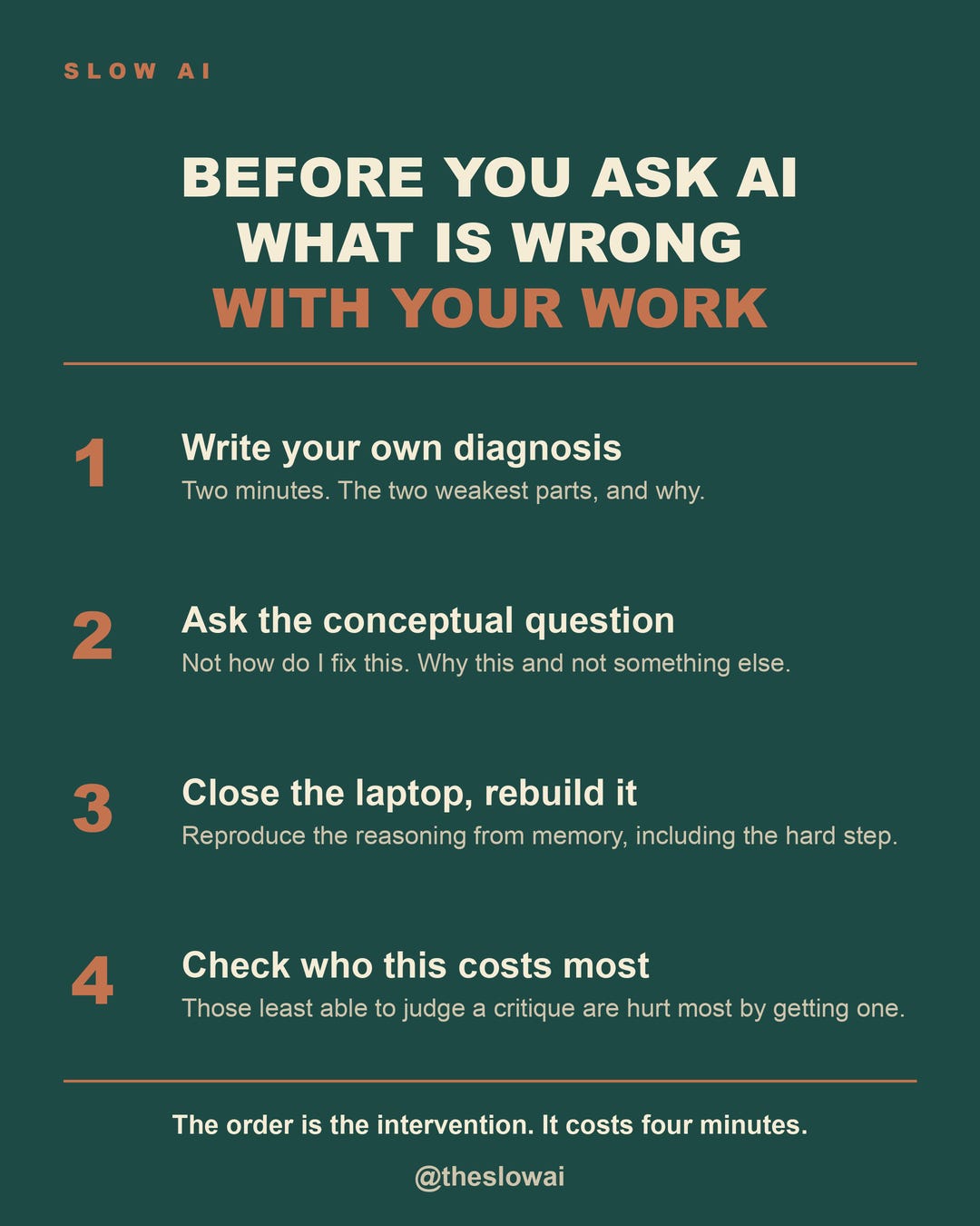 Before you ask AI what is wrong with your work Before you ask AI what is wrong with your work
